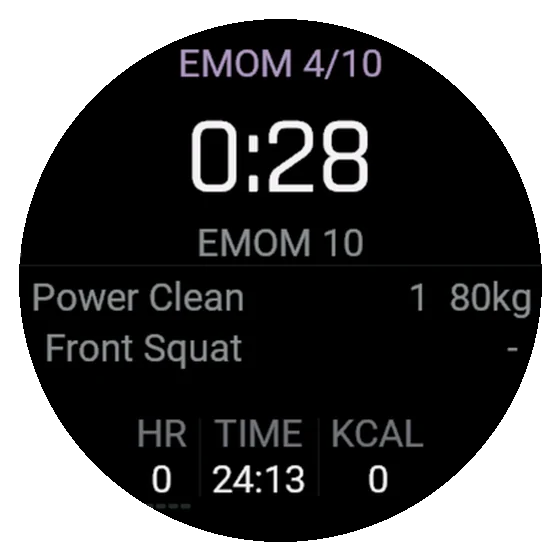 EMOM on the watch